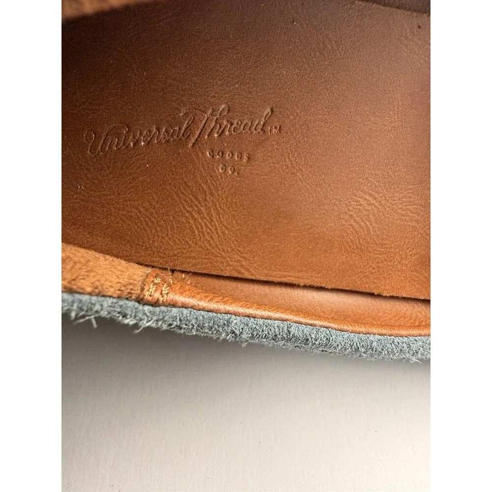 Universal Thread Women's Slate Blue Suede Penny Loafers - Size 9